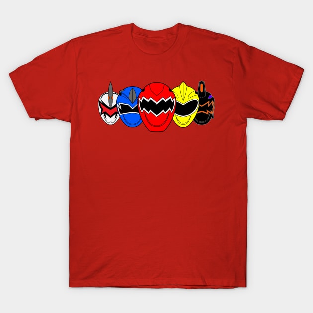 Dino Helmets T-Shirt by nickbeta